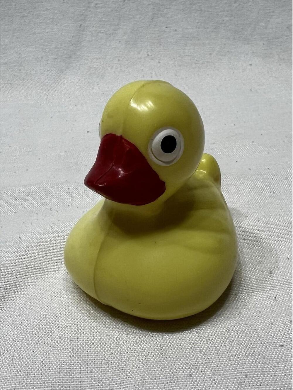 Vintage Hard Plastic Yellow Carnival Duck
